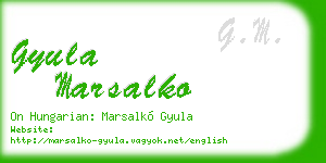 gyula marsalko business card